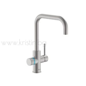 Кухненски смесител за филтрирана вода Roca Aquafy, въртящ се чучур, Stainless steel