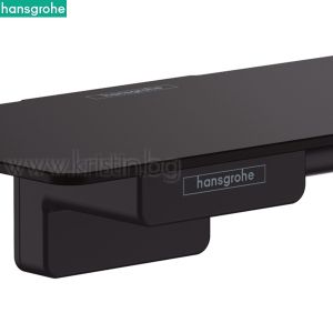 Държач за тоалетна хартия с поставка, Hansgrohe Addstoris, черен мат