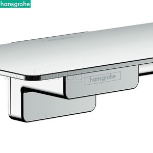 Държач за тоалетна хартия с поставка, Hansgrohe Addstoris, хром