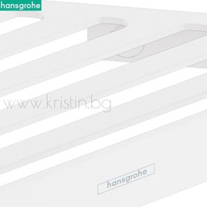 Ъглова етажерка мрежа, Hansgrohe Addstoris, бял мат