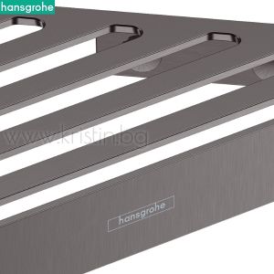 Ъглова етажерка мрежа, Hansgrohe Addstoris, матиран черен хром