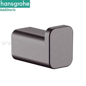 Единична закачалка Hansgrohe Addstoris, матиран черен хром