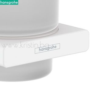 Чаша за четки за зъби Hansgrohe Addsroris, бял мат