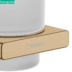 Чаша за четки за зъби Hansgrohe Addsroris, матиран бронз