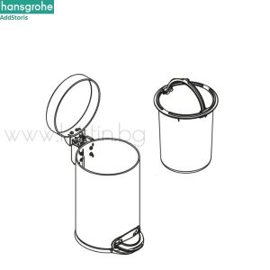 Кошче  3L Hansgrohe Addstoris, плавно затваряне, бял мат