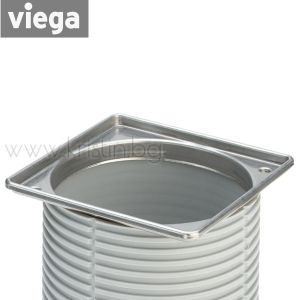 Подов сифон  Viega Advantix  с неръждаема рамка и решетка 10х10 см, и клапа против миризми