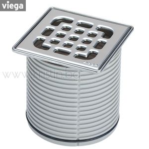 Наставка с метална рамка и решетка 10х10 см, за подов сифон Viega Advantix