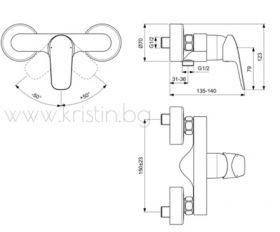 Смесител за душ CeraFlex B1720AA Ideal Standard
