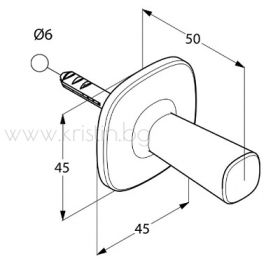Kludi Amba 5398405, закачалка  
