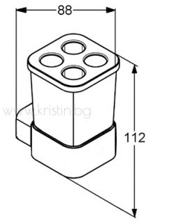 Kludi E2 4998205, чаша за четки с държач