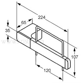 Kludi E2 4997105, поставка за тоалетна хартия