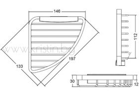 Kludi A-Xes 4898705, ъглова поставка за гъба