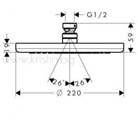 Hansgrohe душ пита Croma 220