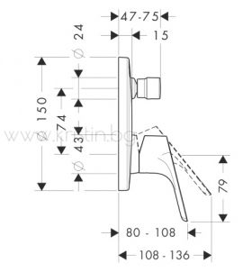 Hansgrohe Focus, смесител за вграждане 31945000