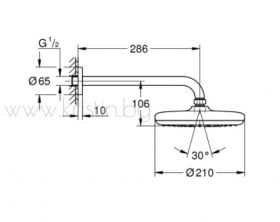 Grohe Eurosmart New и Tempesta 210, комплект за вграждане
