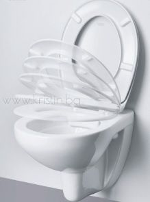 Конзолна тоалетна чиния Bau Ceramic, с капак с плавно затваряне
