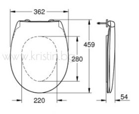Моноблок Grohe Bau Ceramic с вертикално оттичане