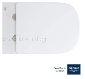 Конзолна тоалетна чиния Grohe Euro Ceramic, с покритие Pureguard и капак с плавно затваряне