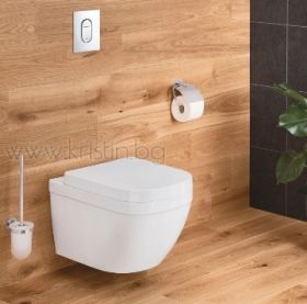 Конзолна тоалетна чиния Grohe Euro Ceramic Compact, с капак с плавно затваряне