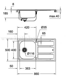 Кухненска мивка Grohe K400