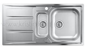 Кухненска мивка Grohe K400,  с две корита и плот за отцеждане