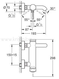 Комплект смесители за баня Grohe Essence New и Euphoria 110 Mono