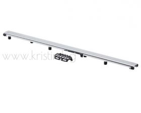 Линеен сифон Viega Advantix Flat 750-1200 мм, нисък, комплект с решетка ER10 хром и рамка Standard
