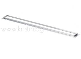 Линеен сифон Viega Advantix Flat 750-1200 мм, нисък, комплект с решетка ER10 хром и рамка Standard