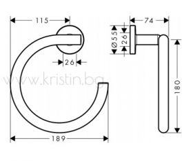 Ринг за хавлия Hansgrohe Logis Universal