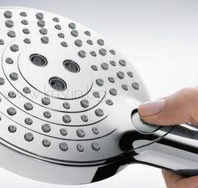 Душ система с термостат Hansgrohe Showertablet 350, душ пита Raindance E 300 и ръчен душ Raindance Select S 120