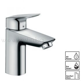 Hansgrohe Logis 100, стоящ смесител за мивка с pop-up витло