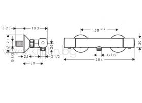 Hansgrohe Ecostat Universal, термостатен смесител за душ