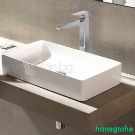 Hansgrohe Metropol 260, стоящ смесител за мивка с удължено тяло и pop-up витло